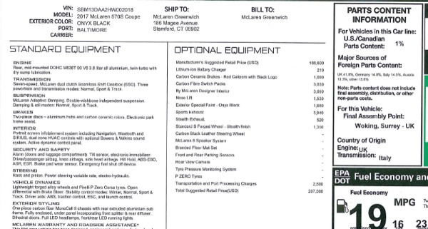 Used 2017 McLaren 570S for sale Sold at Aston Martin of Greenwich in Greenwich CT 06830 19
