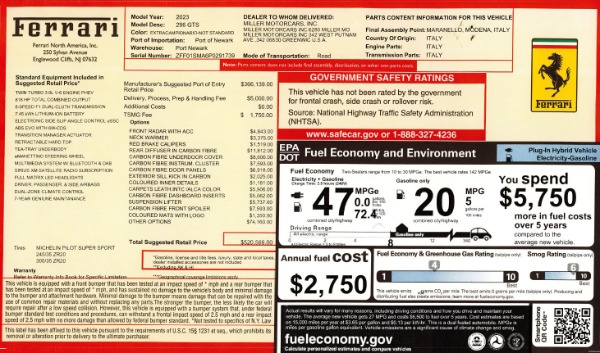 Used 2023 Ferrari 296 GTS for sale $439,900 at Aston Martin of Greenwich in Greenwich CT 06830 2
