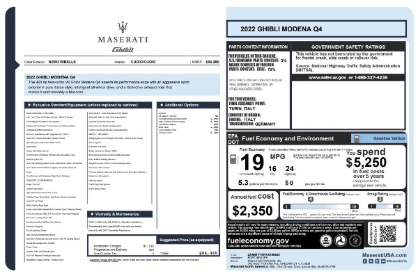 Used 2022 Maserati Ghibli Modena Q4 for sale Sold at Miller Motorcars Aston Martin in Greenwich CT 06830 24