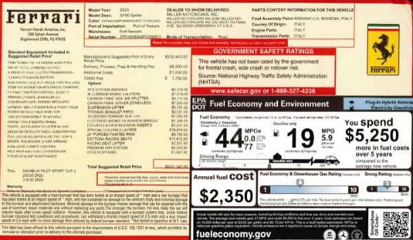 Used 2023 Ferrari SF90 Spider for sale Sold at Miller Motorcars Aston Martin in Greenwich CT 06830 2