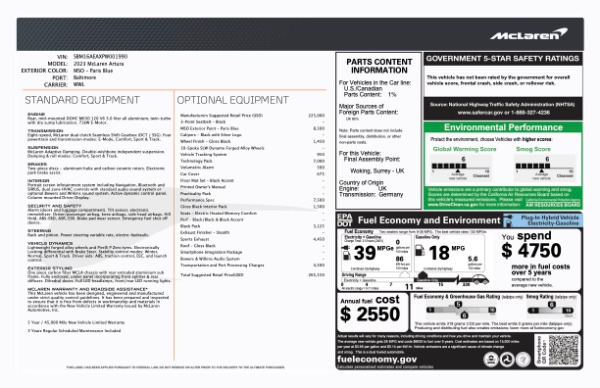 Used 2023 McLaren Artura Performance for sale $164,900 at Miller Motorcars Aston Martin in Greenwich CT 06830 24
