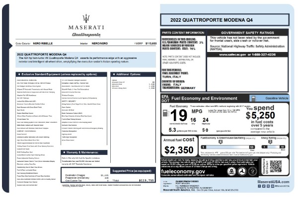 2022 Maserati Quattroporte