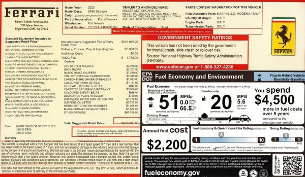 Used 2023 Ferrari SF90 Stradale for sale Sold at Miller Motorcars Aston Martin in Greenwich CT 06830 2