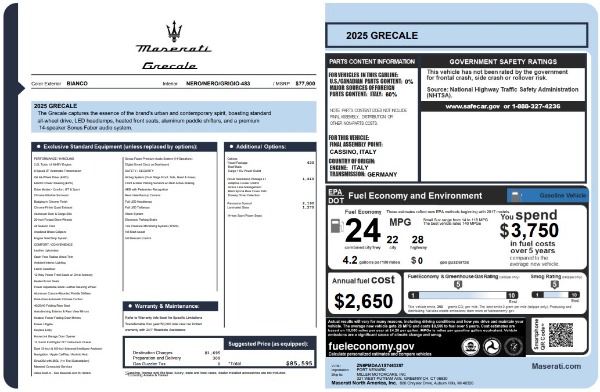 Used 2025 Maserati Grecale for sale $57,550 at Miller Motorcars Aston Martin in Greenwich CT 06830 25