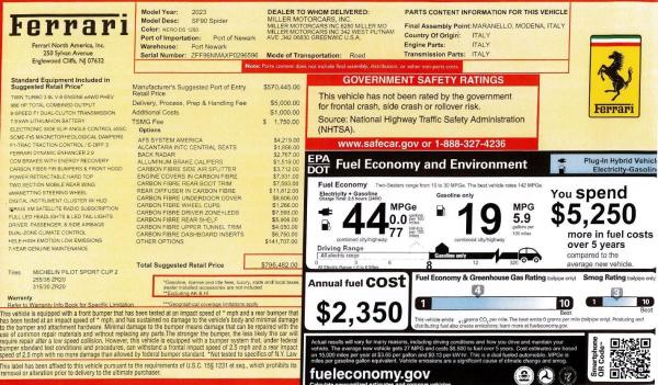 Used 2023 Ferrari SF90 Spider for sale Call for price at Miller Motorcars Aston Martin in Greenwich CT 06830 2