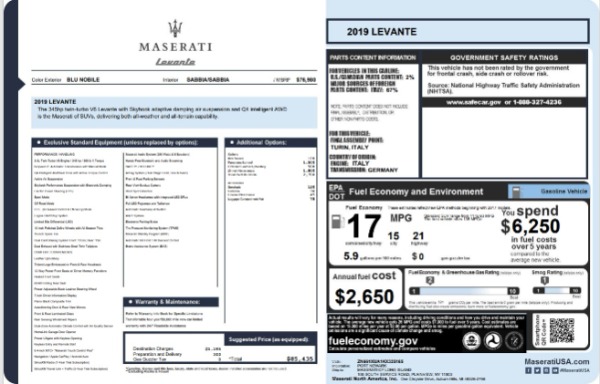 Used 2019 Maserati Levante for sale Call for price at Miller Motorcars Aston Martin in Greenwich CT 06830 27