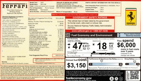 Used 2024 Ferrari 296 GTB for sale Sold at Miller Motorcars Aston Martin in Greenwich CT 06830 2