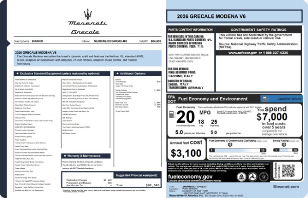 Used 2026 Maserati Grecale Modena for sale $80,555 at Miller Motorcars Aston Martin in Greenwich CT 06830 22