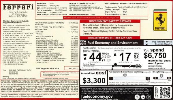 Used 2024 Ferrari SF90 Spider for sale $575,900 at Miller Motorcars Aston Martin in Greenwich CT 06830 2