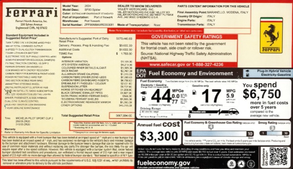 Used 2024 Ferrari SF90 Spider for sale $559,900 at Miller Motorcars Aston Martin in Greenwich CT 06830 2