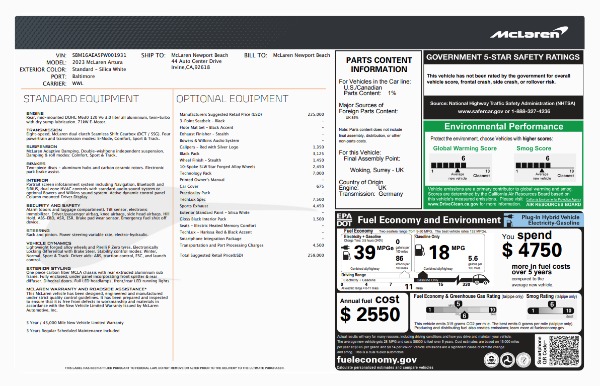 Used 2023 McLaren Artura TechLux for sale $164,900 at Miller Motorcars Aston Martin in Greenwich CT 06830 6