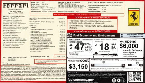 Used 2025 Ferrari 296 GTB for sale $335,900 at Miller Motorcars Aston Martin in Greenwich CT 06830 2