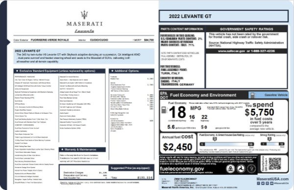 Used 2022 Maserati Levante GT for sale $42,900 at Miller Motorcars Aston Martin in Greenwich CT 06830 24