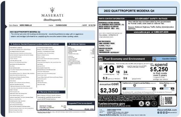 Used 2022 Maserati Quattroporte Modena Q4 for sale $52,900 at Miller Motorcars Aston Martin in Greenwich CT 06830 25