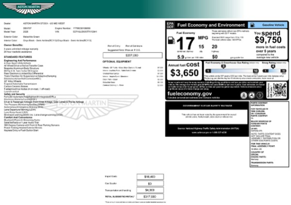 Used 2026 Aston Martin DBX 707 for sale $259,900 at Miller Motorcars Aston Martin in Greenwich CT 06830 13