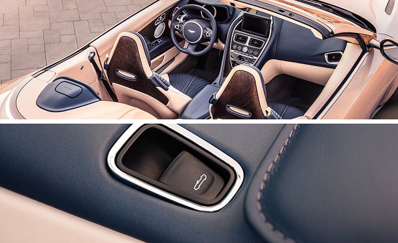 aston martin db11 volante interior